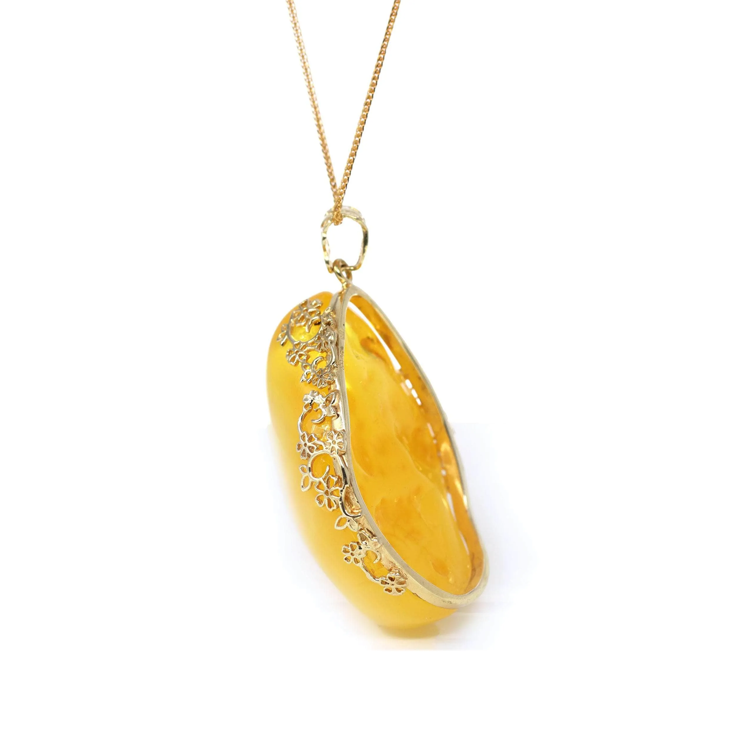 Baikalla™ Sterling Silver Exquisite Poland Amber Pendant