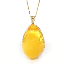 Baikalla™ Sterling Silver Exquisite Poland Amber Pendant