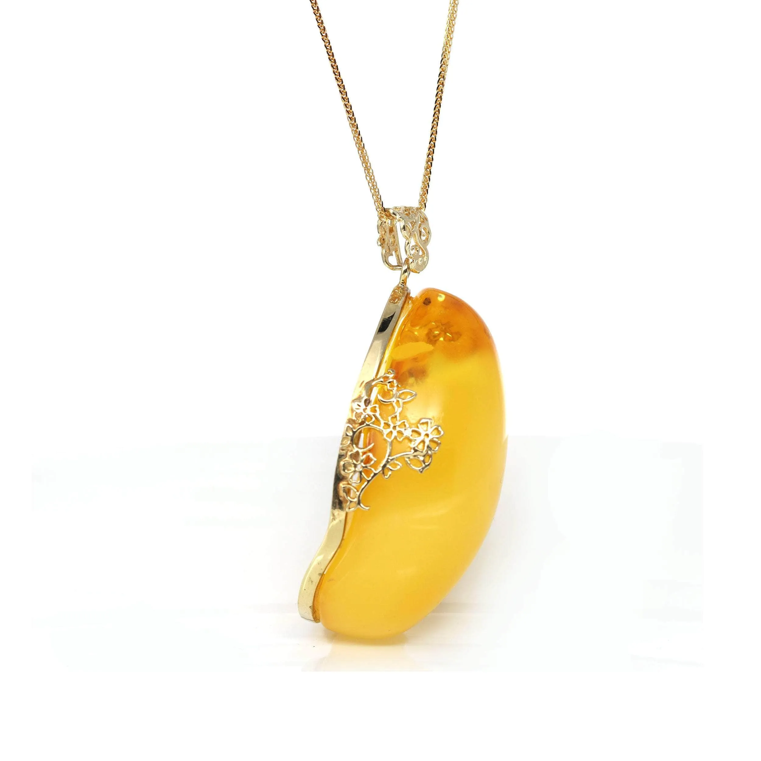Baikalla™ Sterling Silver Exquisite Poland Amber Pendant