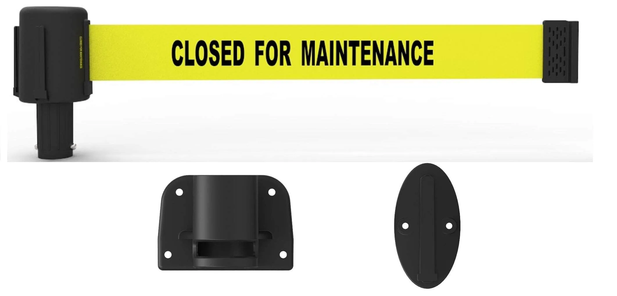 Banner Stakes PLUS Line 15' Belt Fixed Wall Mount System