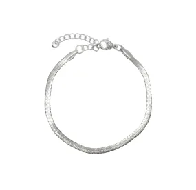 BECCA SILVER SNAKE CHAIN BRACELET
