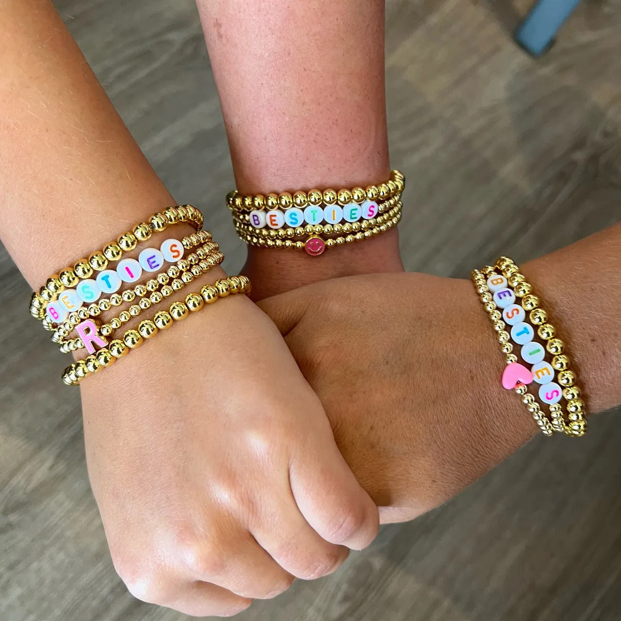 Best Friends Yellow/Blue/Purple Beaded Bracelet