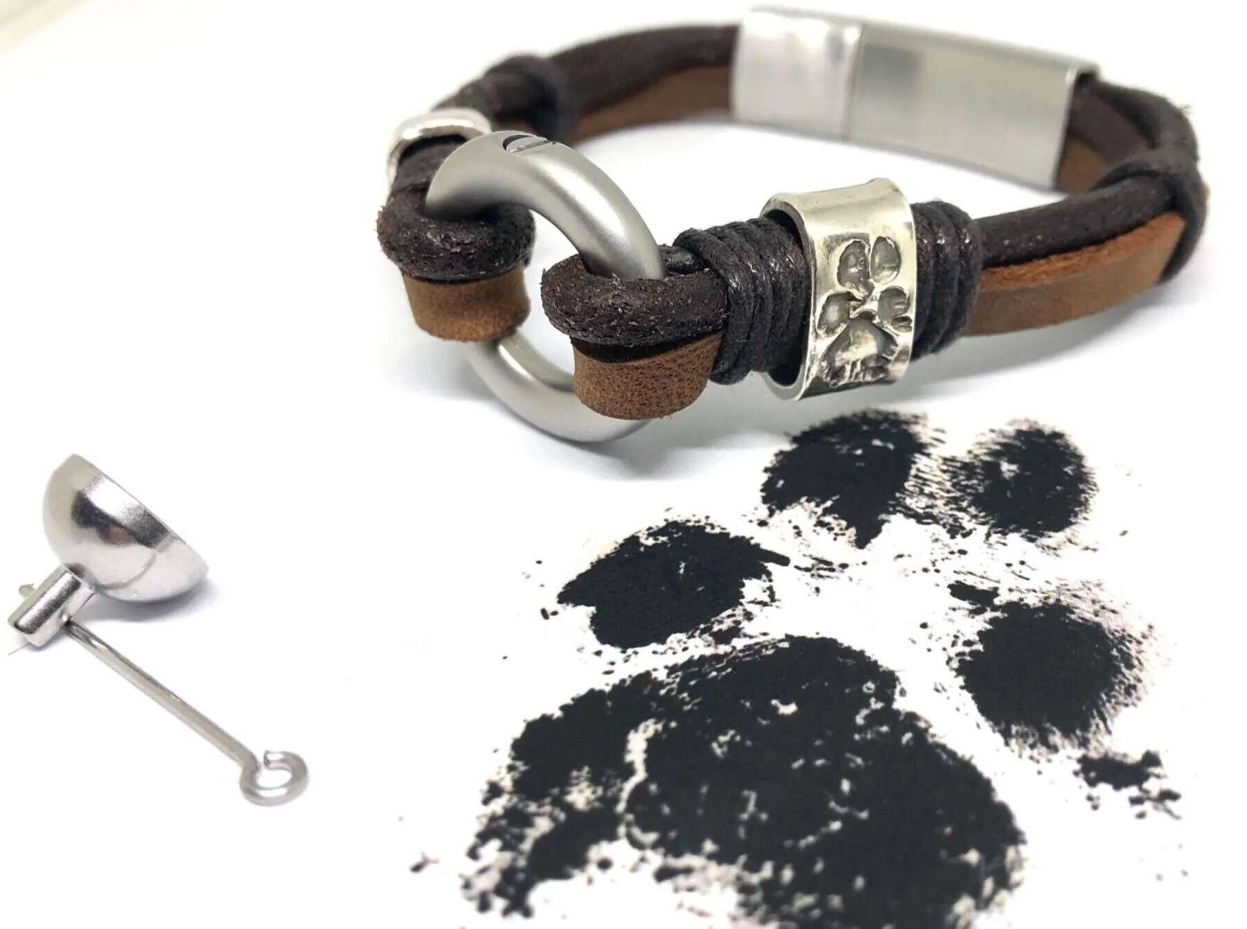 Black Paracord Double Wrap Urn Bracelet