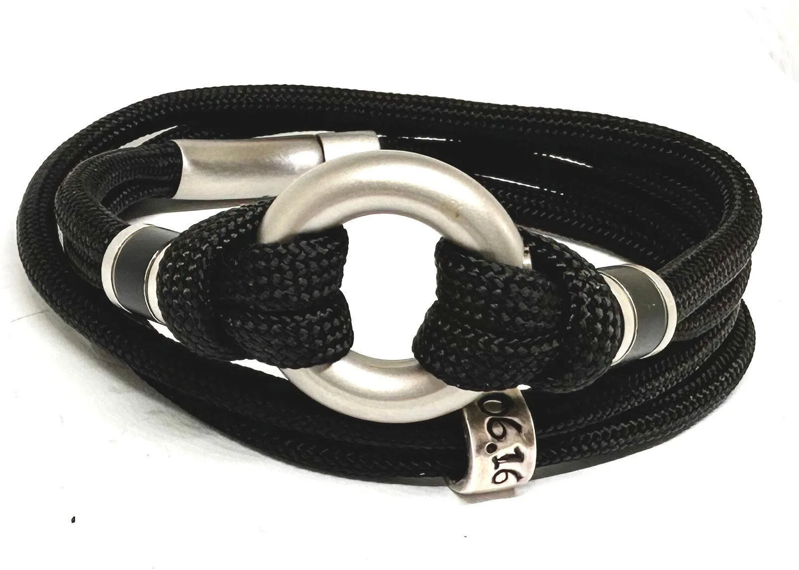 Black Paracord Double Wrap Urn Bracelet