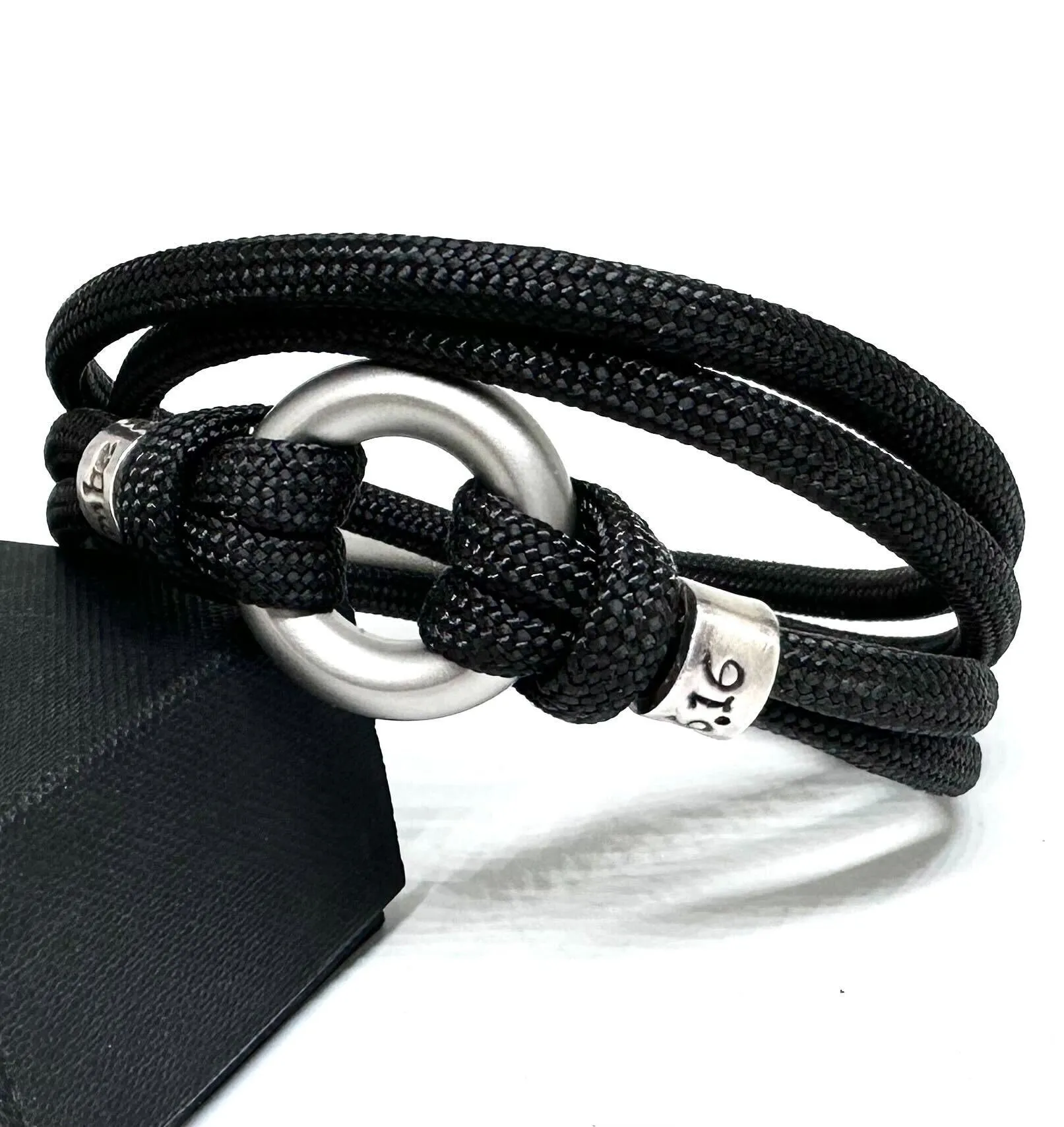 Black Paracord Double Wrap Urn Bracelet