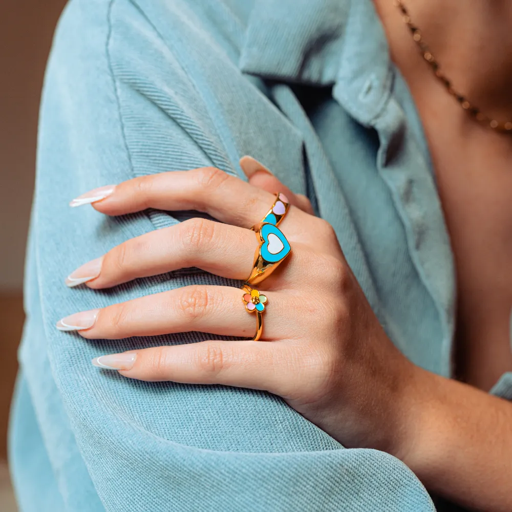Blue Heart Ring