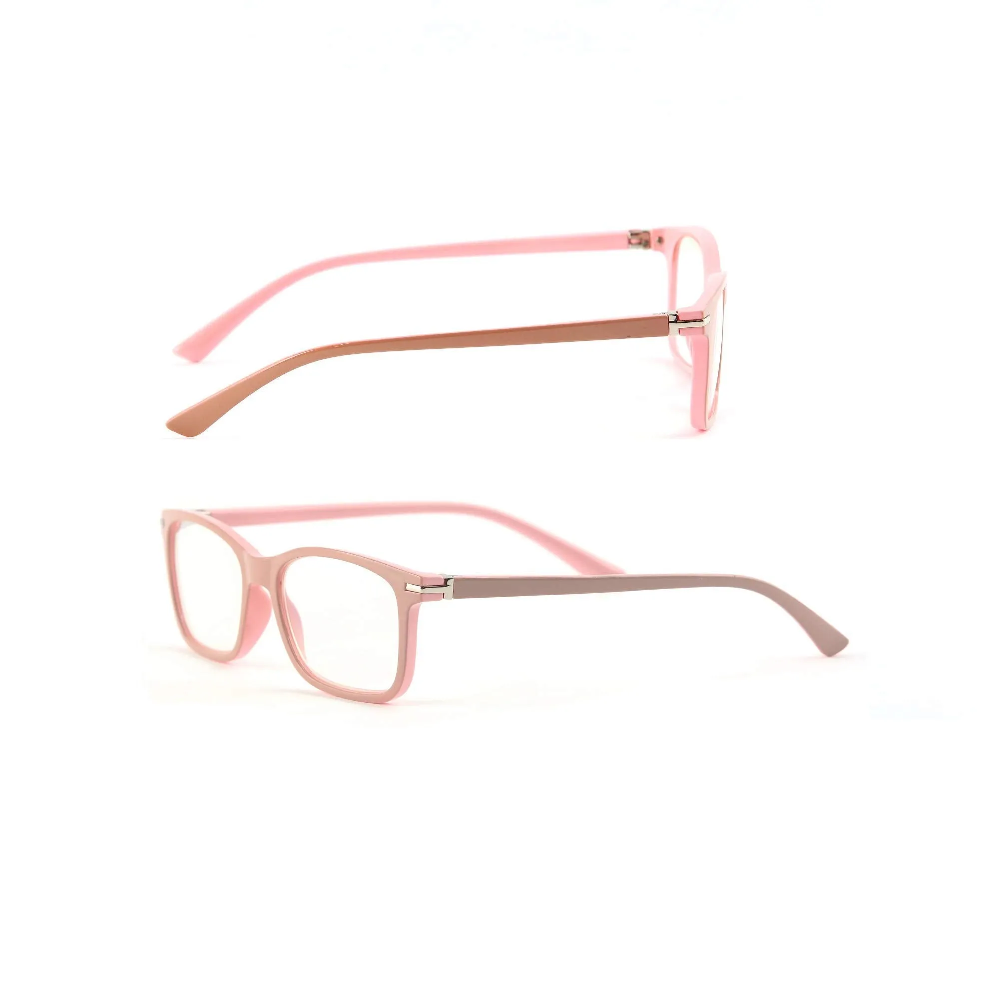Blue-Light-Blocking-Reading-Glasses-Beige-Pink-0-75-Magnification-Computer-Glasses