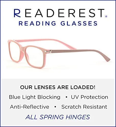Blue-Light-Blocking-Reading-Glasses-Beige-Pink-0-75-Magnification-Computer-Glasses