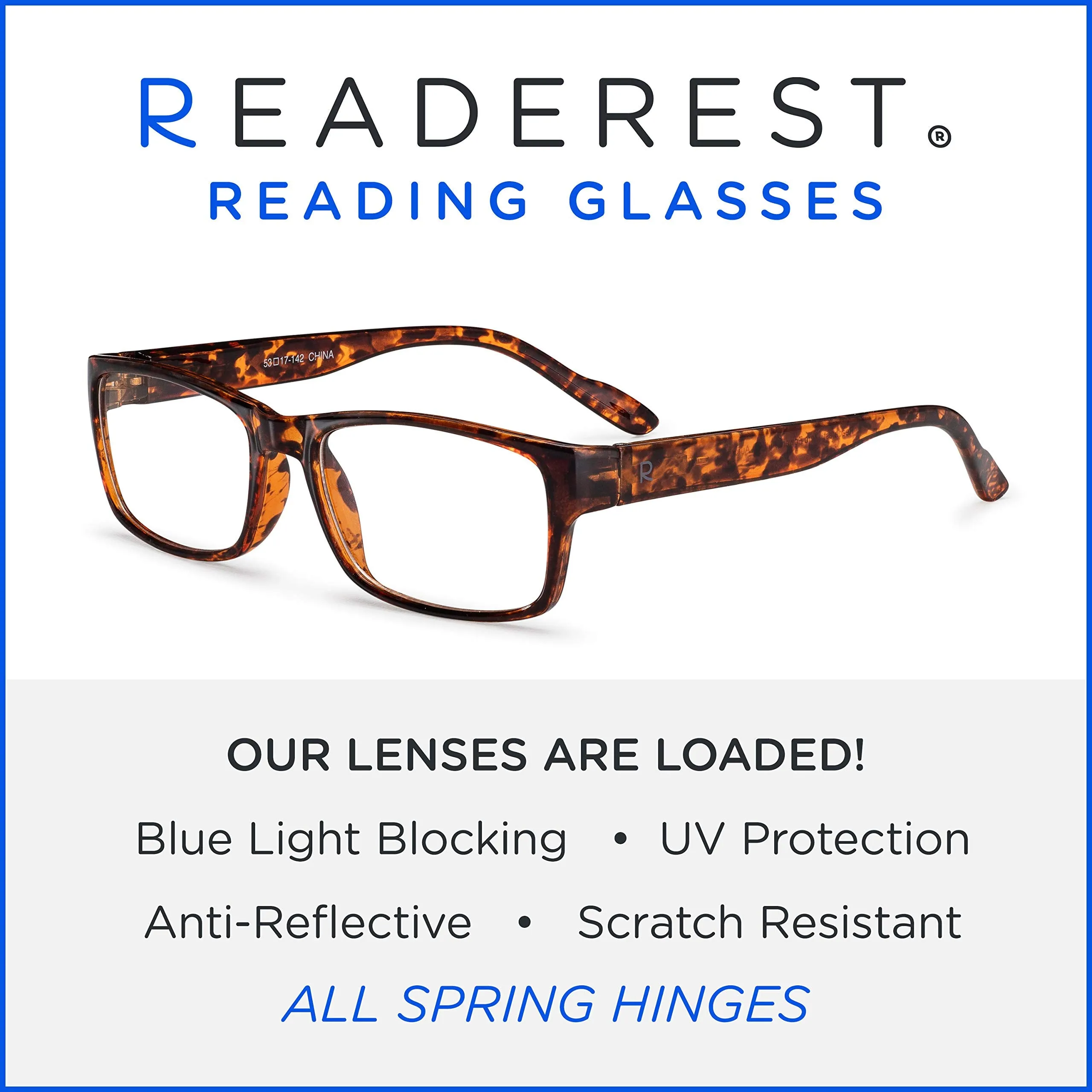 Blue-Light-Blocking-Reading-Glasses-Tortoise-2-25-Magnification Anti Glare