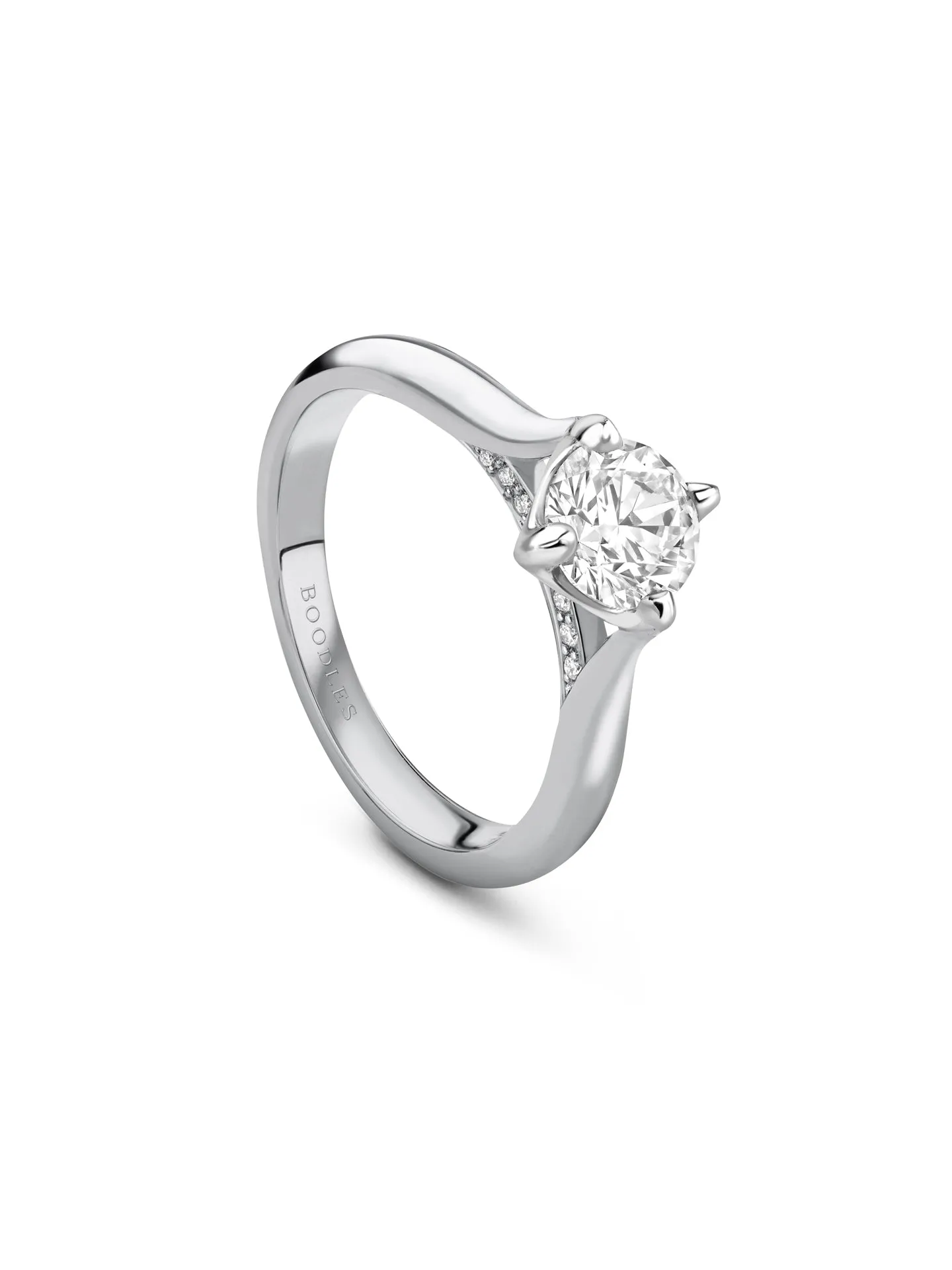 Boodles Brilliance Platinum Diamond Engagement Ring 0.9 Carat GVS1