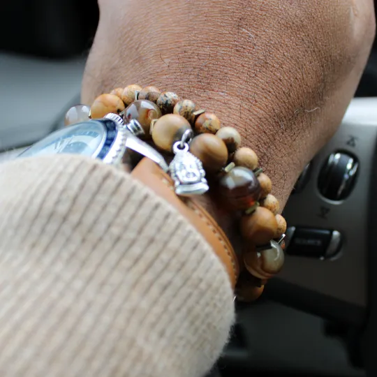 Buddha Charm Bead Bracelet