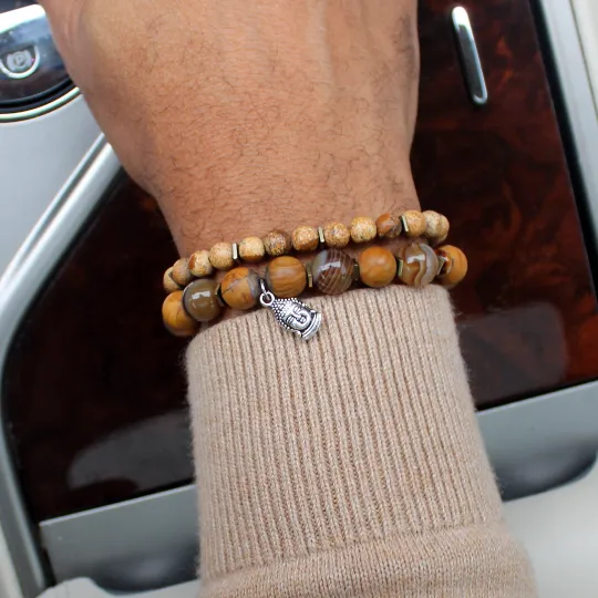 Buddha Charm Bead Bracelet