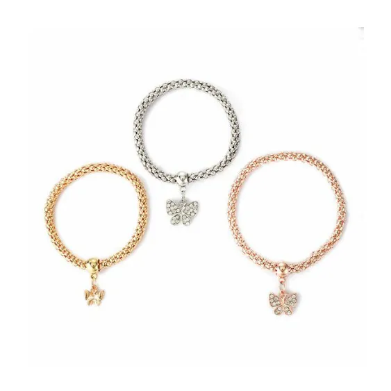 Butterfly Pendant Bracelet Set