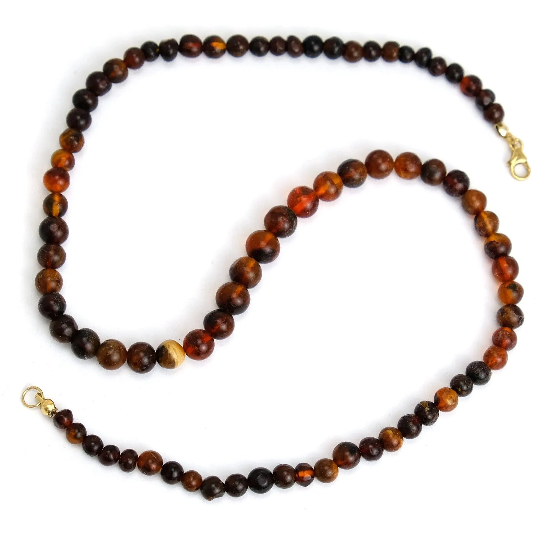 Chin State Root Amber Strand Necklace #1