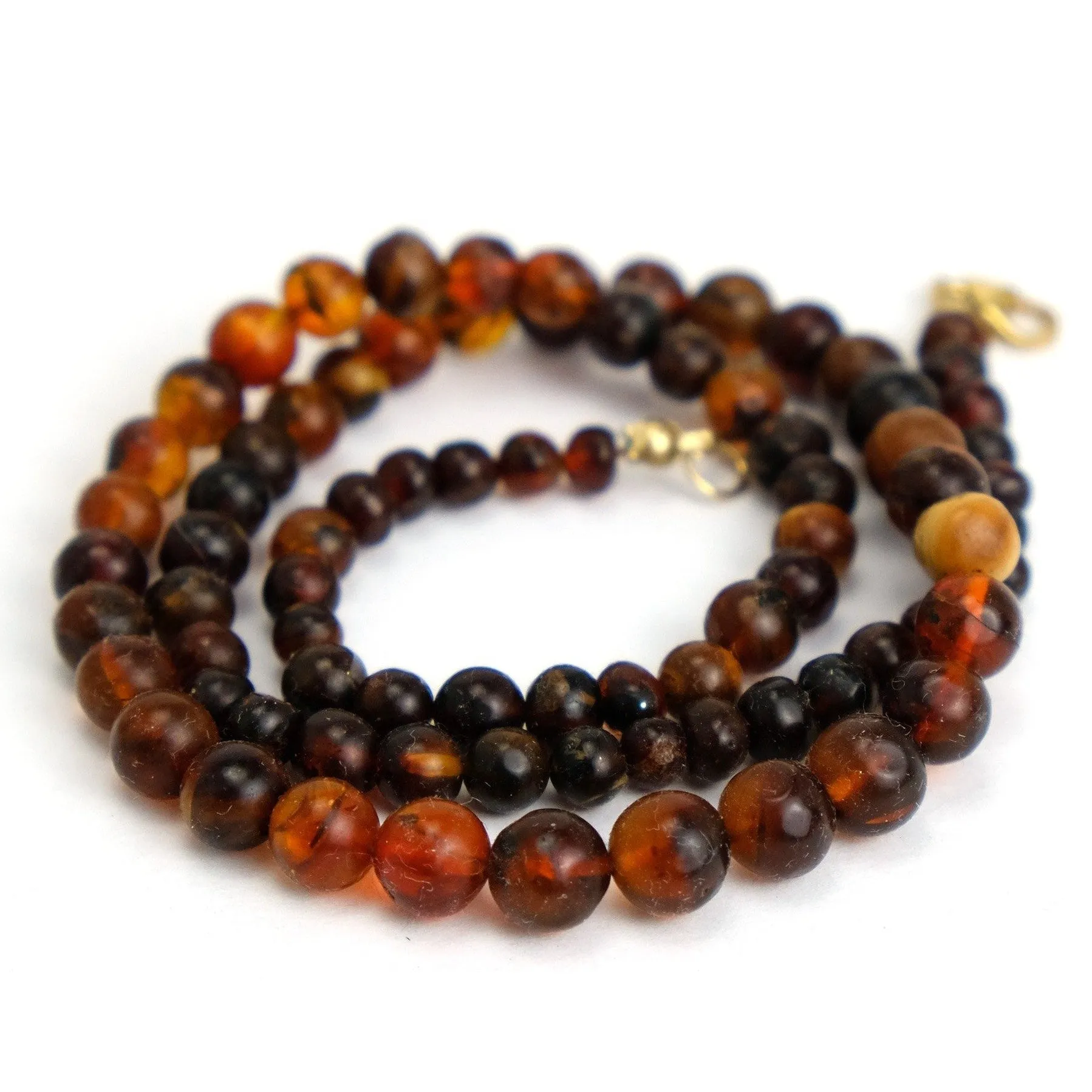 Chin State Root Amber Strand Necklace #1