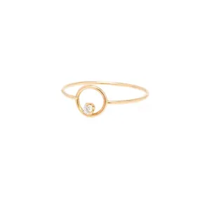 Circle Prong Diamond Ring