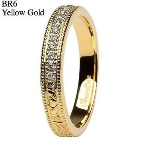 Claddagh Diamond White/Yellow Gold