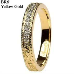 Claddagh Diamond White/Yellow Gold
