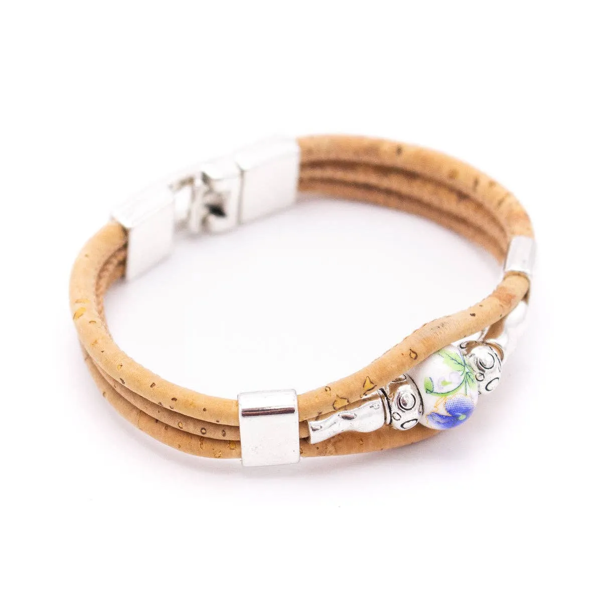 Colored porcelain beads handmade friendship bracelet BR-470-MIX-5