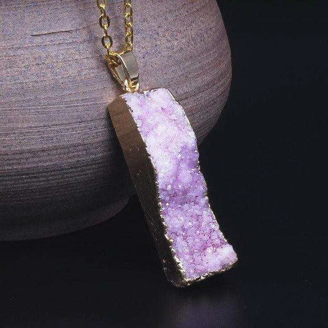Colorful Druzy Pendants