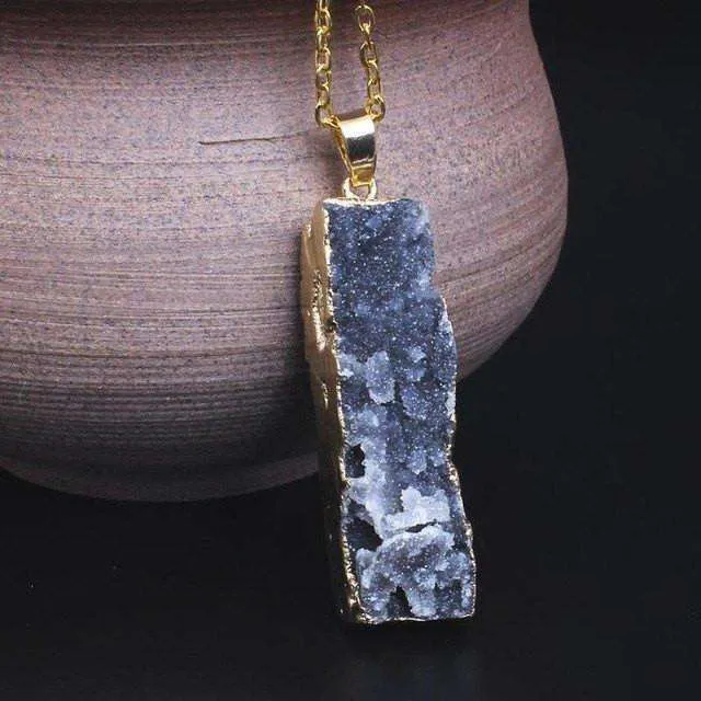 Colorful Druzy Pendants