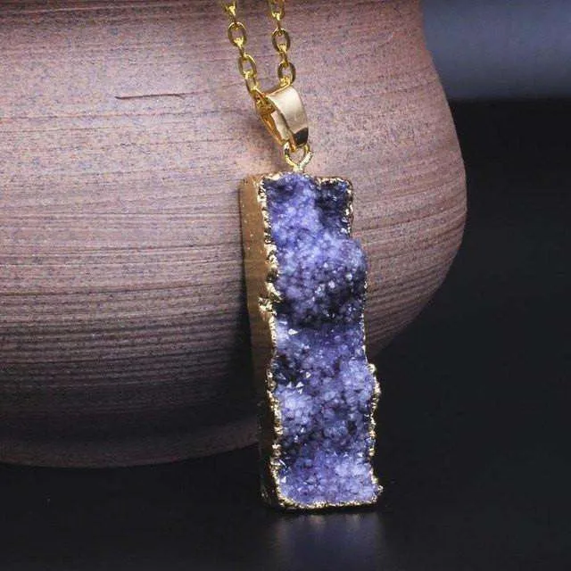 Colorful Druzy Pendants