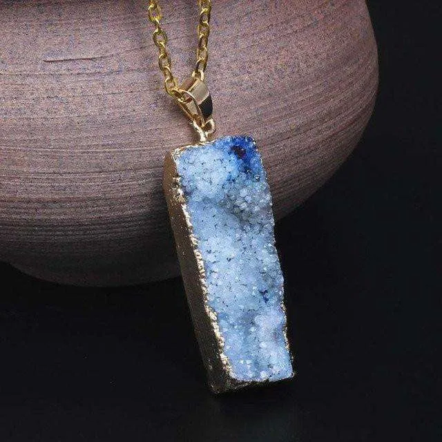 Colorful Druzy Pendants