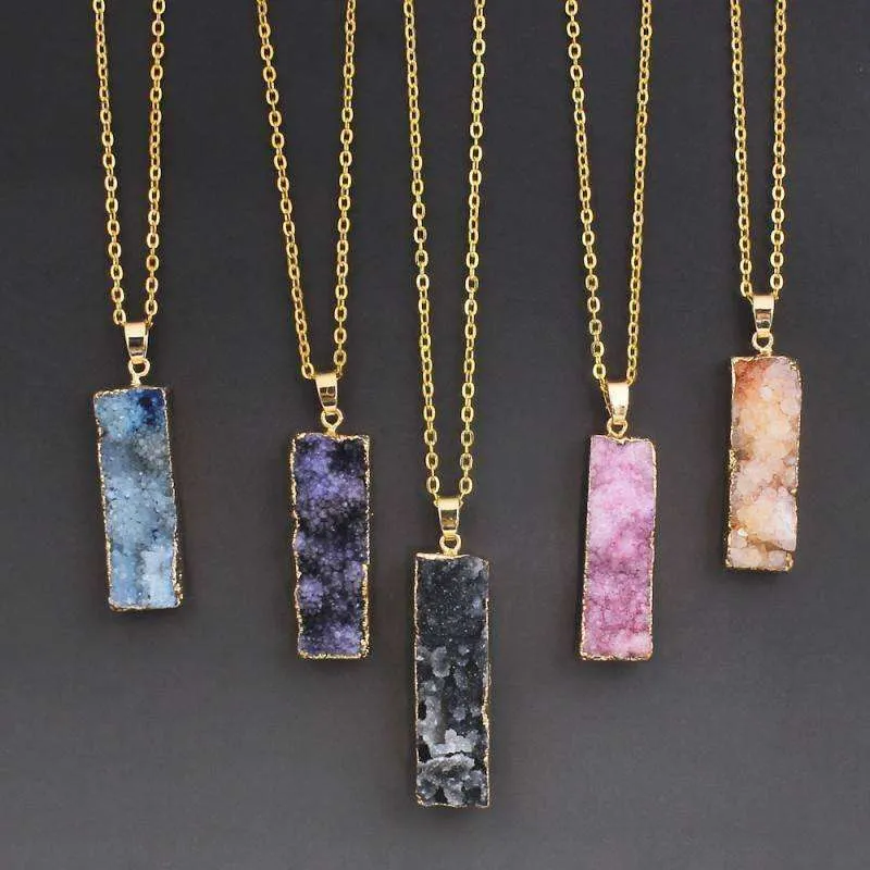 Colorful Druzy Pendants