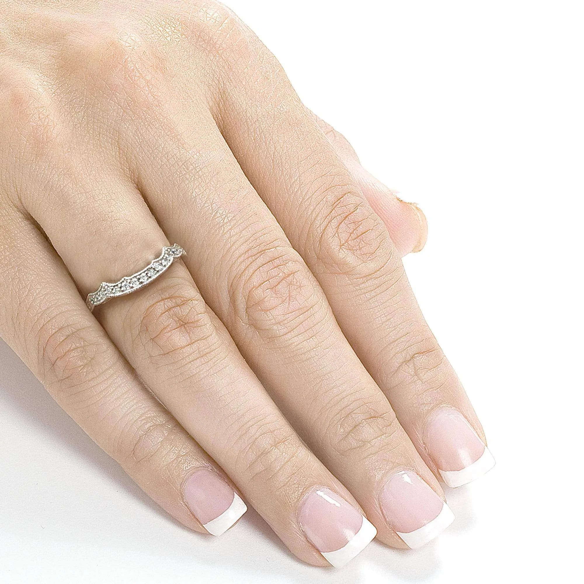 Contour Diamond Filigree Band