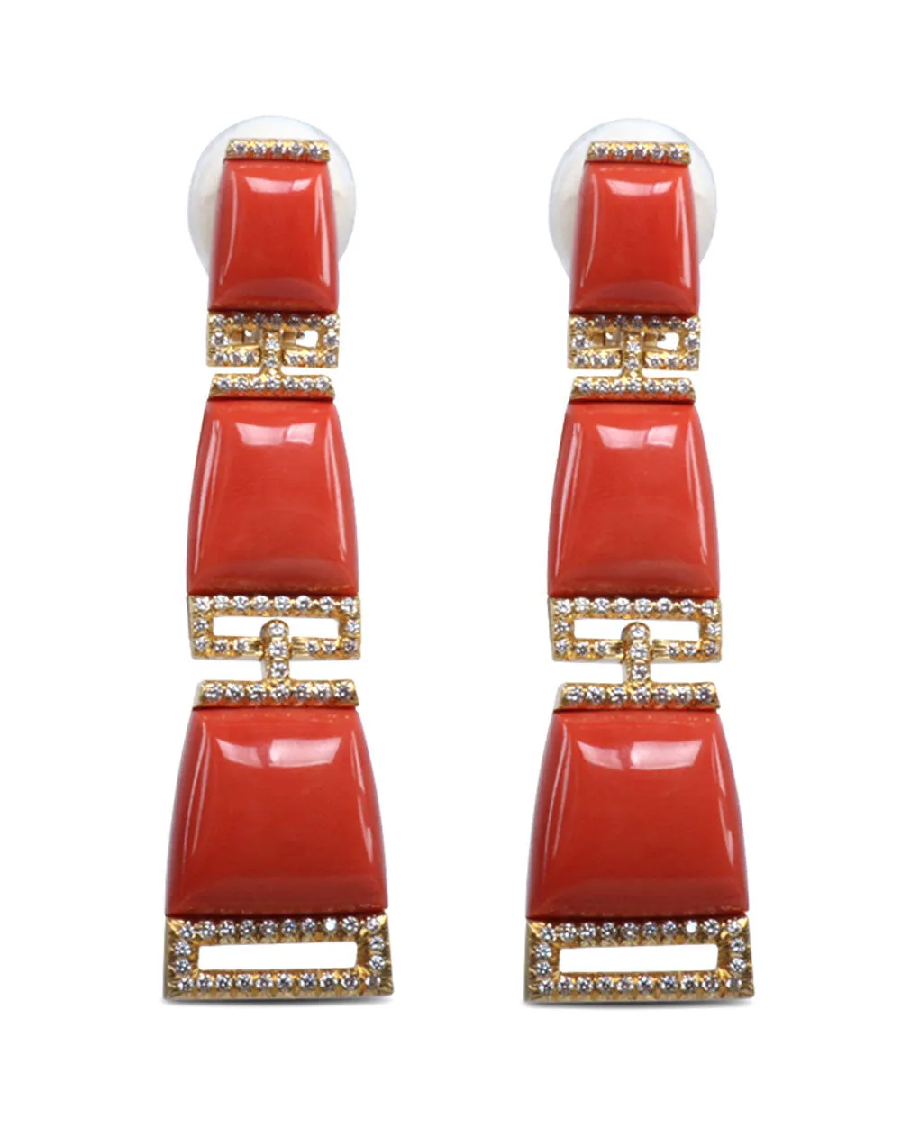 Coral Dunay Clip Earrings