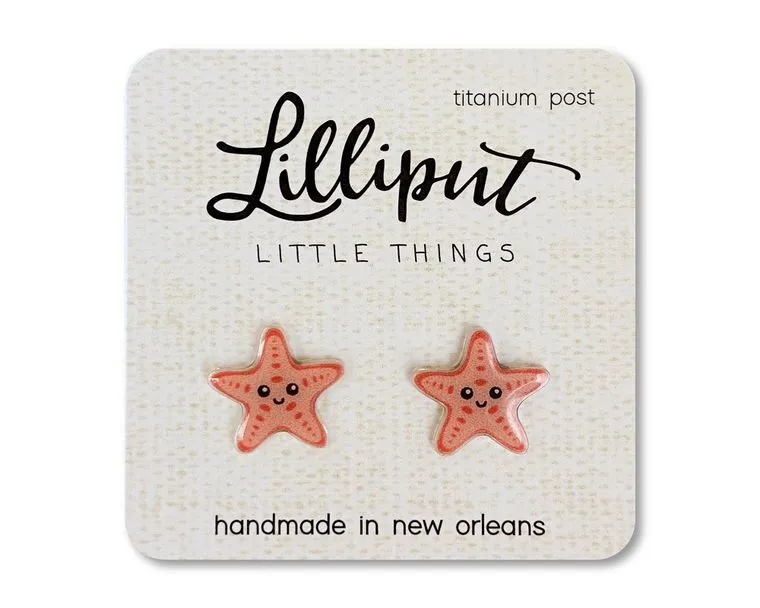 Coral Starfish Earrings