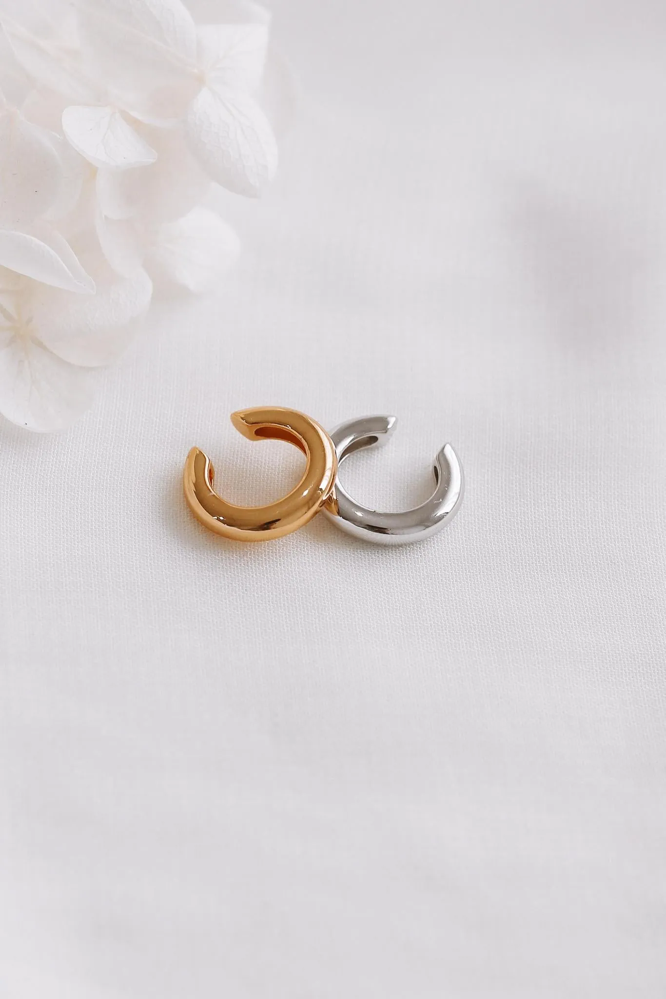 Coral - Sterling Silver Ear Cuff