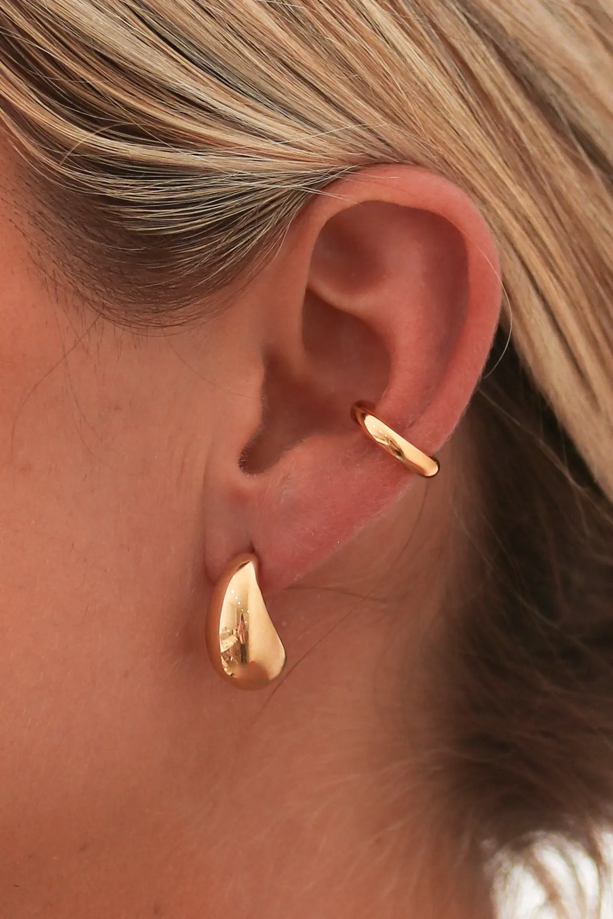Coral - Sterling Silver Ear Cuff