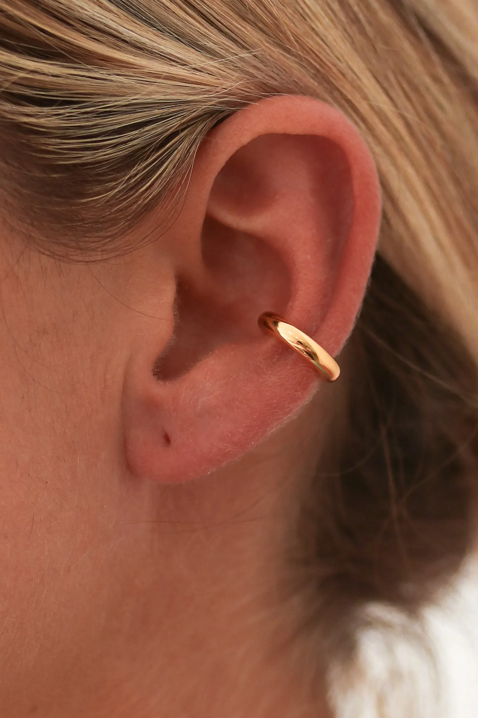 Coral - Sterling Silver Ear Cuff