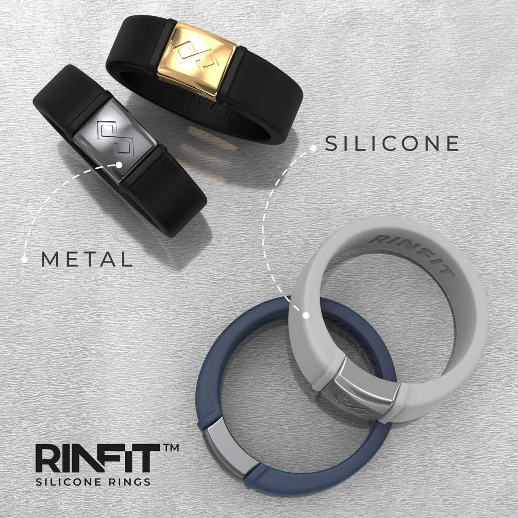Couple Bundle Silicone Wedding Ring Bundle Set#91