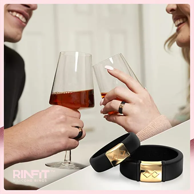 Couple Bundle Silicone Wedding Ring Bundle Set#91
