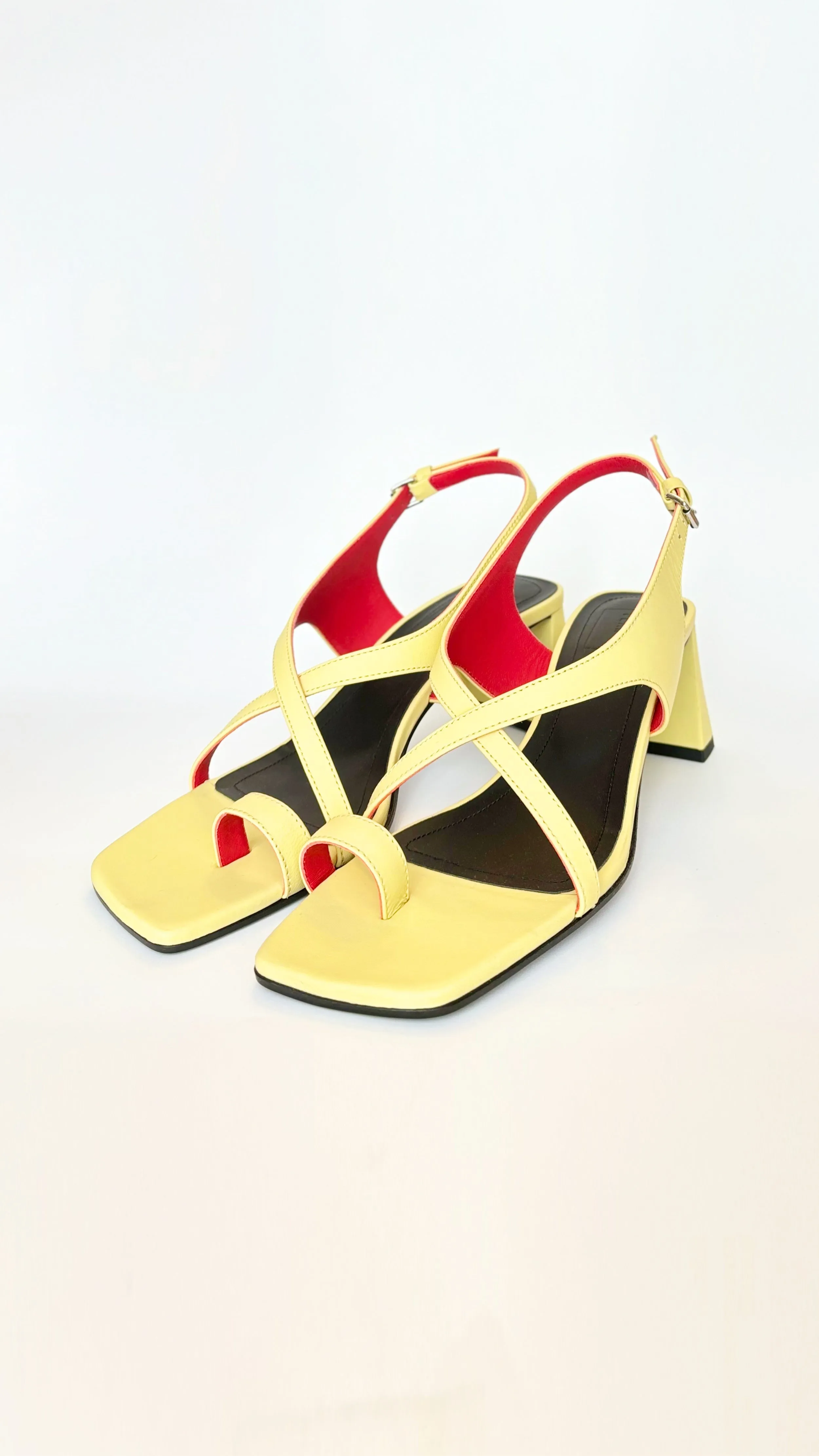 Crisscross Toe-Loop Slingback Sandals
