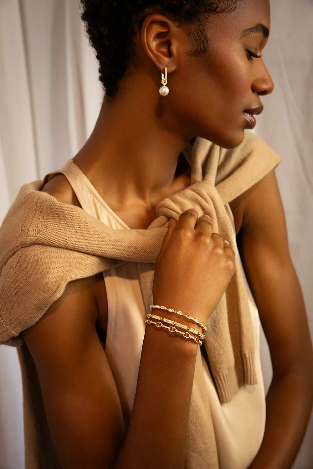 crystalized hinge cuff bracelet
