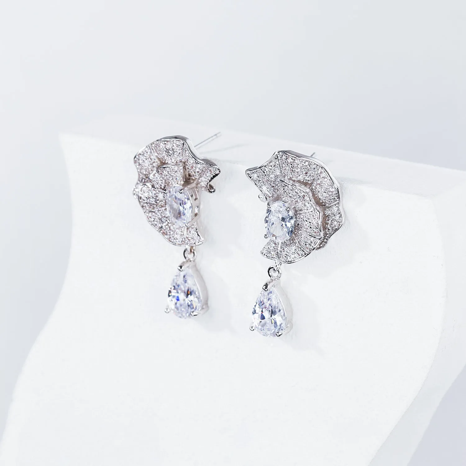 Cubic Zircon CZ Dangle Earring for Bride, Women Girl Accessories Jewelry CE10702