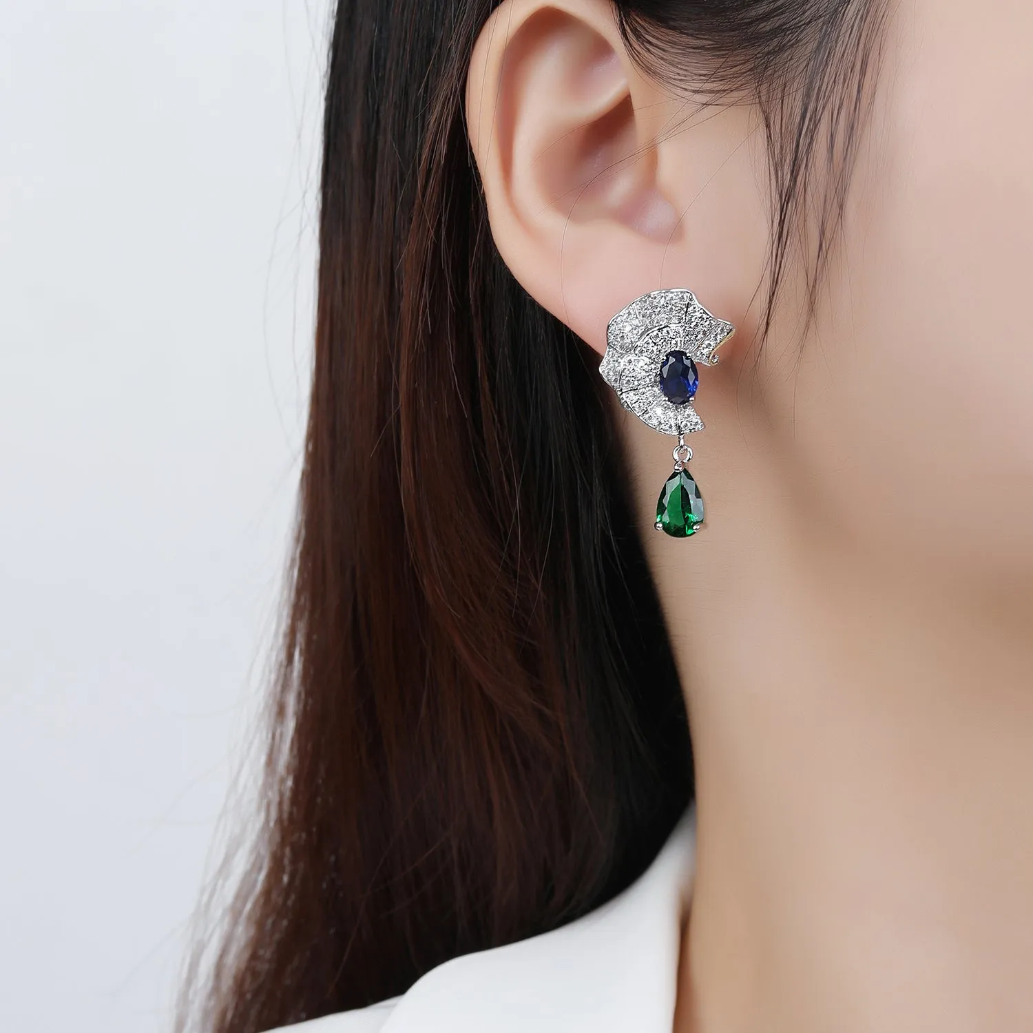 Cubic Zircon CZ Dangle Earring for Bride, Women Girl Accessories Jewelry CE10702
