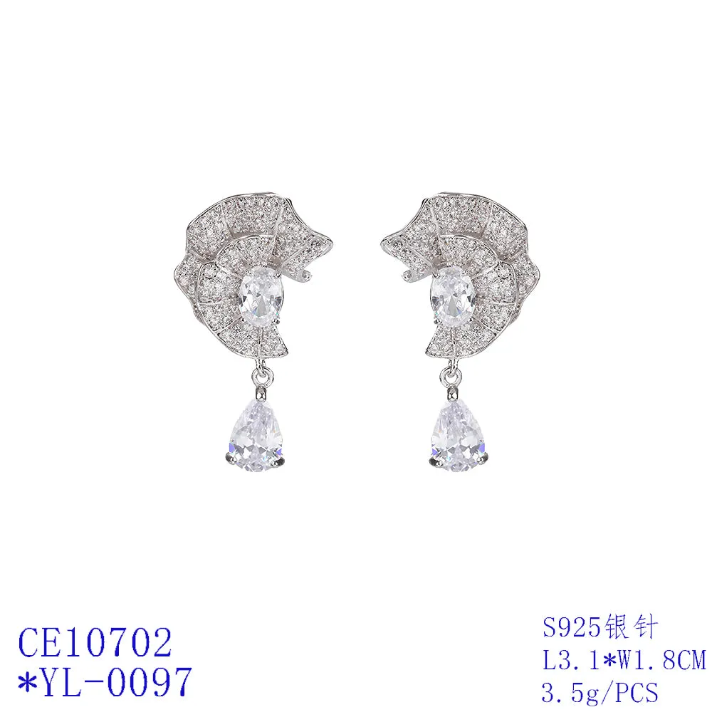 Cubic Zircon CZ Dangle Earring for Bride, Women Girl Accessories Jewelry CE10702