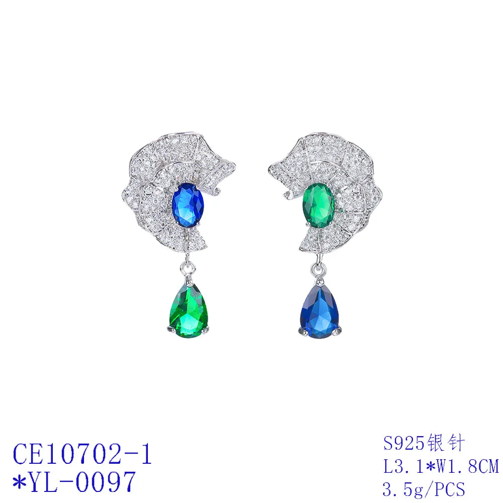 Cubic Zircon CZ Dangle Earring for Bride, Women Girl Accessories Jewelry CE10702