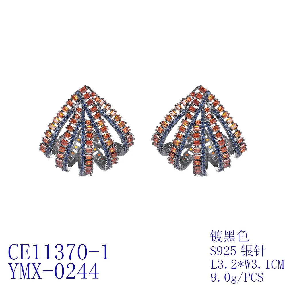 Cubic Zircon CZ Fashion Earrings for Wedding, Crystals Earring for Bride, Women Girl Birthday Party Jewelry CE11370