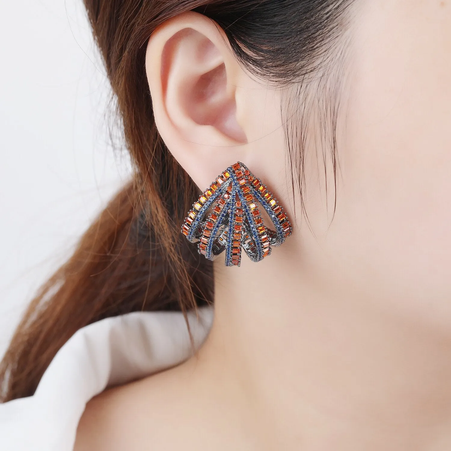 Cubic Zircon CZ Fashion Earrings for Wedding, Crystals Earring for Bride, Women Girl Birthday Party Jewelry CE11370
