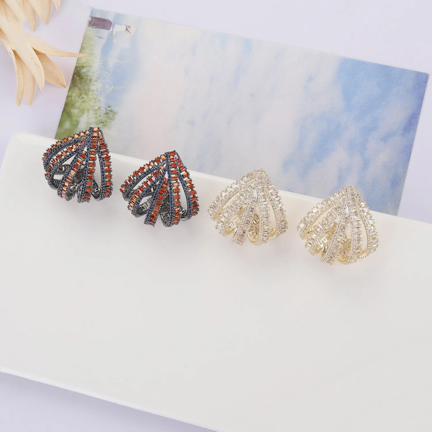 Cubic Zircon CZ Fashion Earrings for Wedding, Crystals Earring for Bride, Women Girl Birthday Party Jewelry CE11370