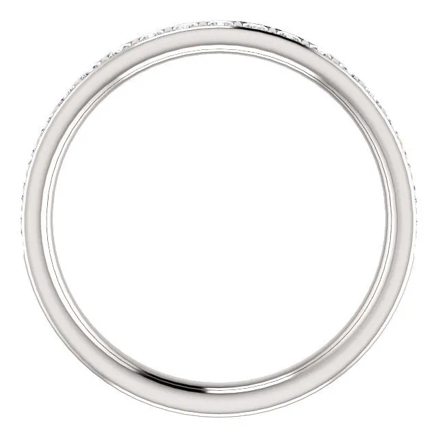 Cubic Zirconia Anniversary Ring Band, Style 04-26 (0.57 TCW Princess Channel Bar)