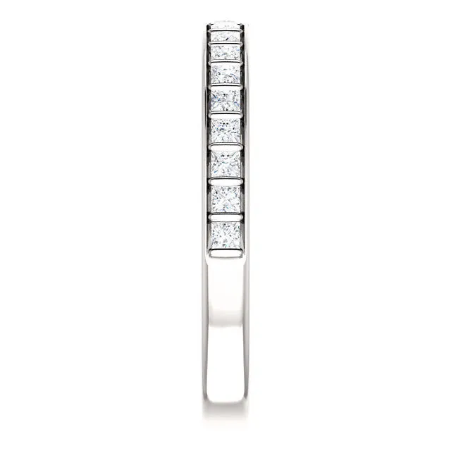 Cubic Zirconia Anniversary Ring Band, Style 04-26 (0.57 TCW Princess Channel Bar)