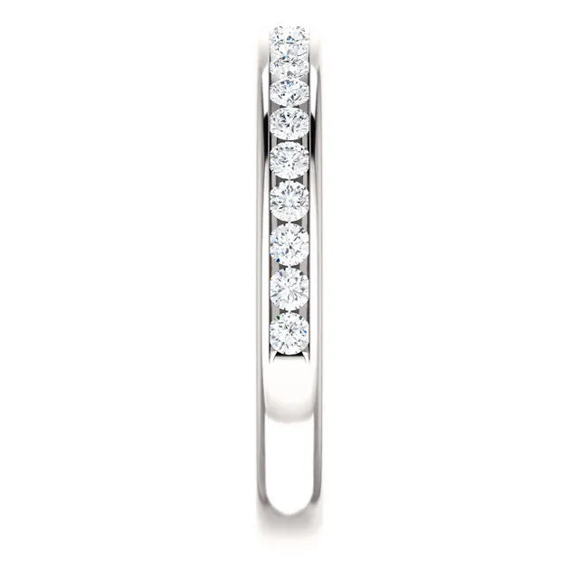 Cubic Zirconia Anniversary Ring Band, Style 04-60 (0.50 TCW Round Channel)
