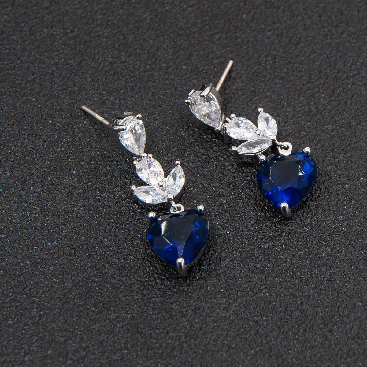 Cubic zirconia bride wedding necklace earring set CN10201