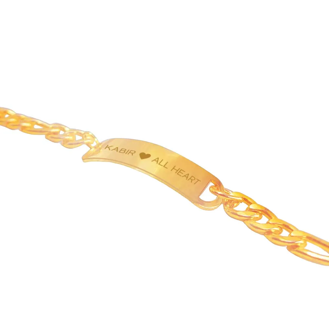 Customized Bracelet for Him Chain Bracelets - Black Rhodium/Gold Plated - Heart
